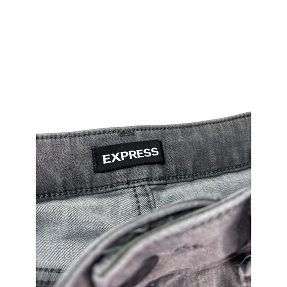 Express Mens Skinny Jeans Size 28x30 Gray Denim - Picture 3 of 4
